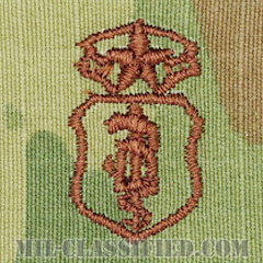 歯科章 (チーフ)（Dental Corps Badge, Chief）[OCP/ブラウン刺繍/パッチ]画像