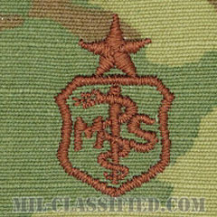 衛生業務章 (シニア)（Medical Service Corps Badge, Senior）[OCP/ブラウン刺繍/パッチ]画像