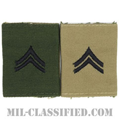 伍長（Corporal (CPL)）[リバーシブル（サブデュード・デザート）/ゴアテックスパーカー用スライドオン階級章]の画像