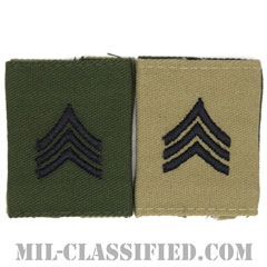 軍曹（Sergeant (SGT)）[リバーシブル（サブデュード・デザート）/ゴアテックスパーカー用スライドオン階級章]の画像