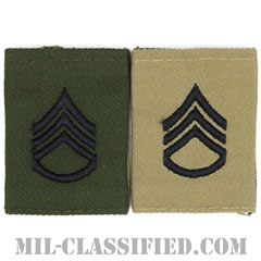 二等軍曹（Staff Sergeant (SSG)）[リバーシブル（サブデュード・デザート）/ゴアテックスパーカー用スライドオン階級章]の画像