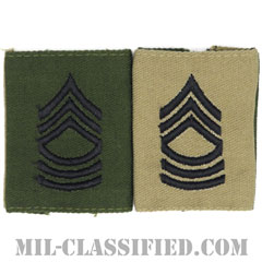 曹長（Master Sergeant (MSG)）[リバーシブル（サブデュード・デザート）/ゴアテックスパーカー用スライドオン階級章]の画像