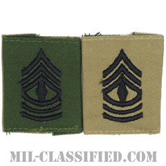 先任曹長（First Sergeant (1SG)）[リバーシブル（サブデュード・デザート）/ゴアテックスパーカー用スライドオン階級章]の画像