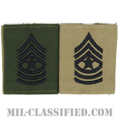 上級曹長（Sergeant Major (SGM)）[リバーシブル（サブデュード・デザート）/ゴアテックスパーカー用スライドオン階級章]の画像