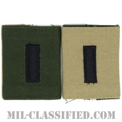 中尉（First Lieutenant (1LT)）[リバーシブル（サブデュード・デザート）/ゴアテックスパーカー用スライドオン階級章]の画像