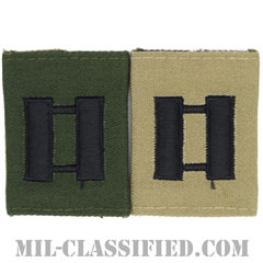 大尉（Captain (CPT)）[リバーシブル（サブデュード・デザート）/ゴアテックスパーカー用スライドオン階級章]の画像