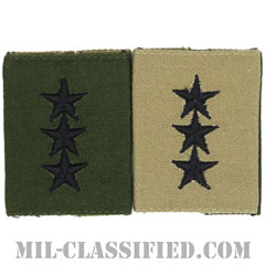 中将（Lieutenant General (LTG)）[リバーシブル（サブデュード・デザート）/ゴアテックスパーカー用スライドオン階級章]の画像