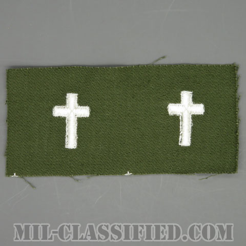 キリスト教従軍牧師科章（Chaplain Corps, Christian Faith）[カラー/兵科章/パッチ/ペア（2枚1組）]の画像
