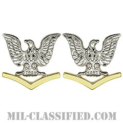 三等兵曹（ゴールド）（Petty Officer Third Class, Good conduct）[カラー/コート用レギュラーサイズ/階級章/バッジ/ペア（2個1組）]の画像