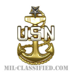 アメリカ海軍制帽用帽章 (上級上等兵曹)（Navy Service Cap Device, Senior Chief Petty Officer）[カラー/階級章/バッジ]画像