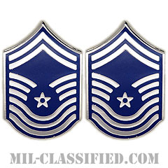 最上級曹長（Chief Master Sergeant）[カラー/空軍階級章（-1991）/バッジ/ペア（2個1組）]画像