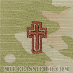 キリスト教従軍牧師科章（Chaplain Corps, Christian Faith）[OCP/空軍階級章/キャップ・チェスト用/縫い付けパッチ]画像