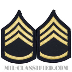 二等軍曹（Staff Sergeant (SSG)）[カラー（ブルー）/階級章（女性用）/-1996/パッチ/ペア（2枚1組）]画像