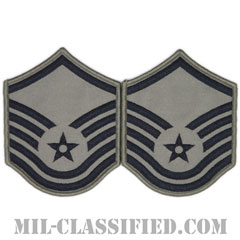 曹長（Master Sergeant）[ABU/メロウエッジ/空軍階級章/Small（女性用）/パッチ/ペア（2枚1組）]画像