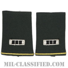 准尉 (CW3)（Chief Warrant Officer 3 (CW3)）[グリーン/ショルダー階級章/ショートサイズ肩章/ペア（2枚1組）]の画像