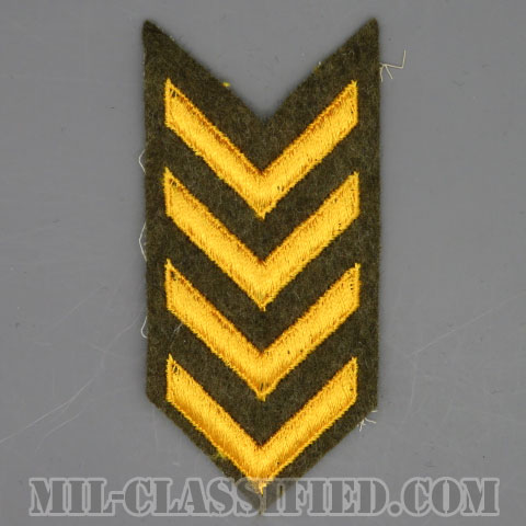 海外勤務(派遣)章 4連(勤続2年)（Overseas Service Bar）[ウール・フェルト生地/第一次世界大戦（WWI）/パッチ/1点物]の画像