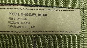 USED： 米軍放出品 アモポーチ ウッドランド SAFARILAND SPEAR 100rd M60 SAW 　　画像