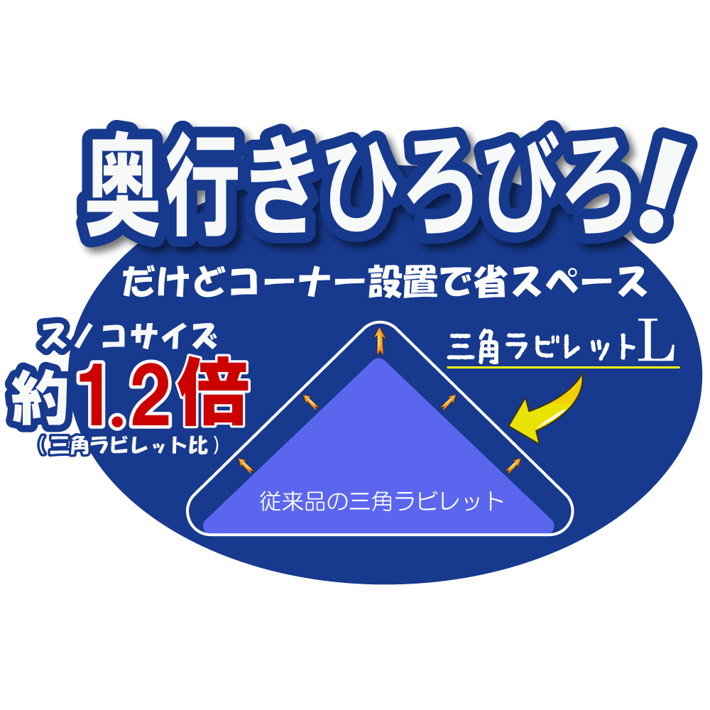 ジェックス ラクラク取付三角ラビレット【Lサイズ】 ミルキーホワイト 【返品区分B】 の画像