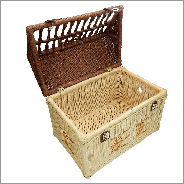 ラパン・ルセットゥ ラタンハウスバスケット(家型バスケット)【オリジナル簡易プラスチックすのこ付き】 【返品区分B】 の画像