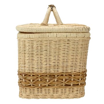 ラパン・ルセットゥ ラタンボックスバスケット【小サイズ】【オリジナル簡易プラスチックすのこ付き】 【返品区分B】 の画像
