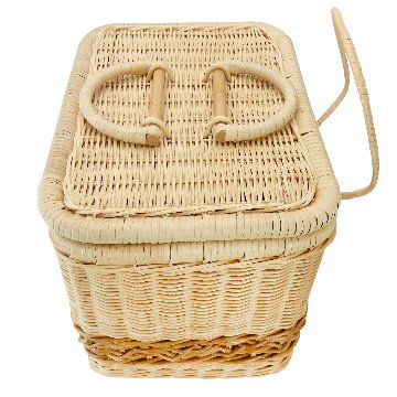 ラパン・ルセットゥ ラタンボックスバスケット【小サイズ】【オリジナル簡易プラスチックすのこ付き】 【返品区分B】 の画像