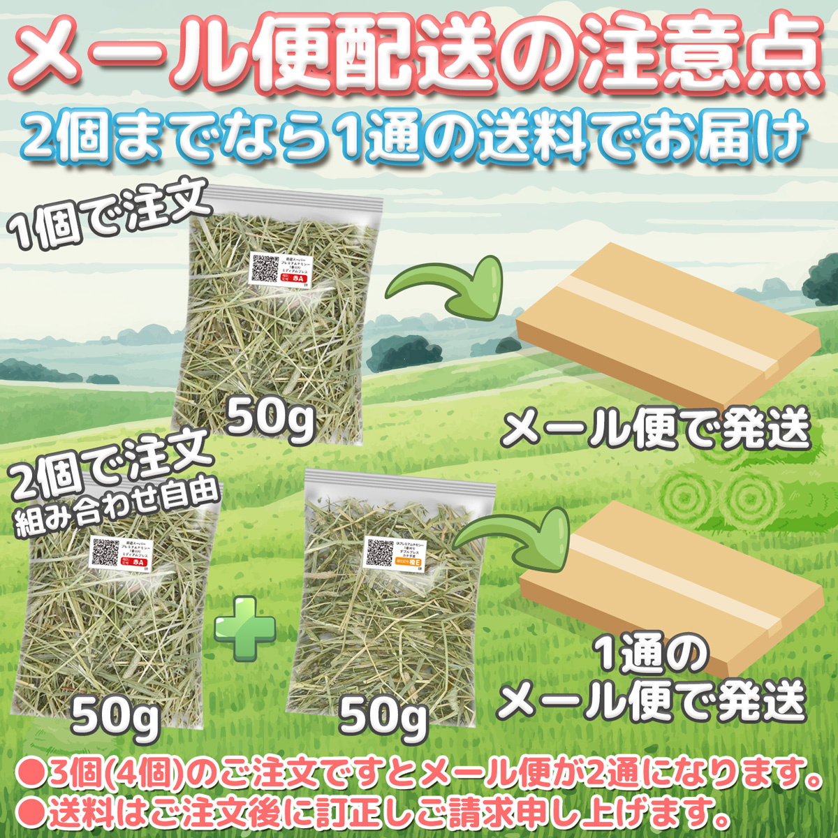  【当店オリジナル牧草お試し50g】 チモシー 1番刈り・2番刈り シングルプレス・ミディアムプレス・ダブルプレス ワシントン州・アイダホ州・カナダ産・オーストラリア産 粉が少ない牧草 サンプルサイズの画像