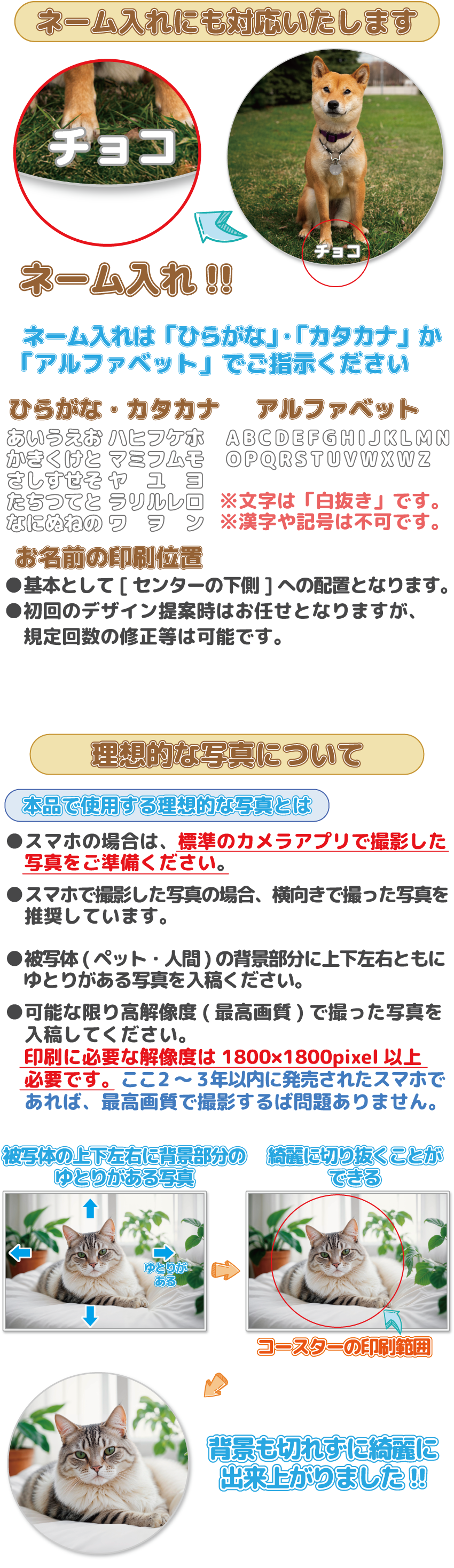 [写真やイラストからオリジナル紙コースターが作れる]の商品説明-02