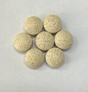 「チカラのちから」の表面が黒い粒状になっている状態