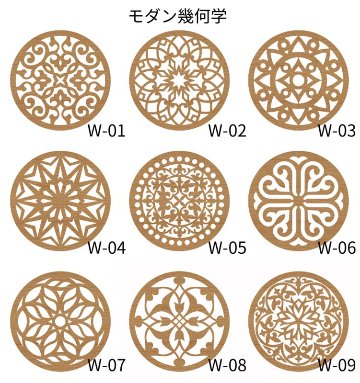 【送料無料】木製コースター 4枚セット【透かし彫り・和洋ミックス可】引っ越し祝い プチギフト 北欧 レトロ モダン 天然木の画像