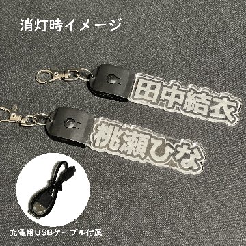 名入れ アクリルLEDキーホルダー【推し活・ネームプレート】光る