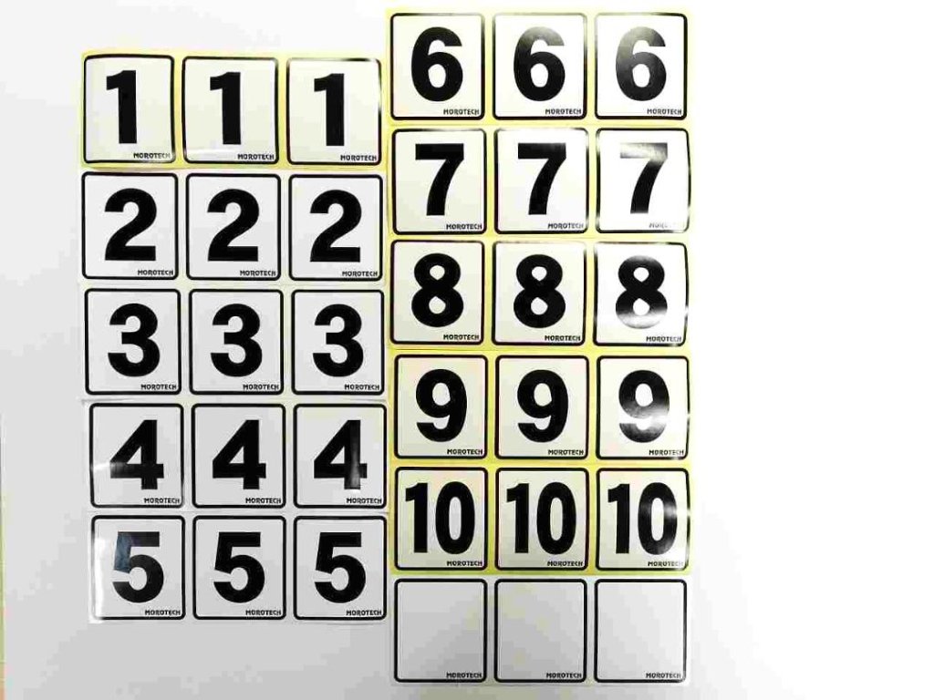 ZK-SET レース用カーゼッケンスタートセット 1～10+ブランクシートの画像