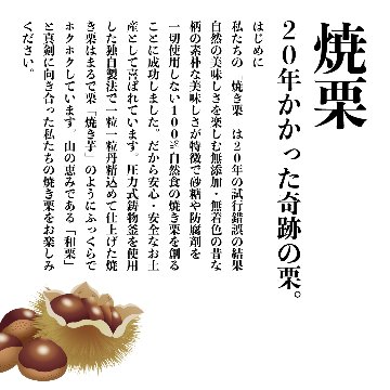 【和栗銀寄せ使用】焼いてお届けホクホク焼栗840g(280g×3袋) 1袋あたり14~18個入り※季節や大きさにより変動ありの画像