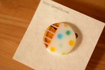 イロドリブローチ/丸の画像