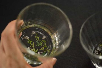 百花景蕎麦猪口グラスの画像