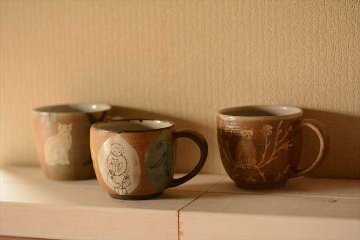 焼締マグ/ネコの画像