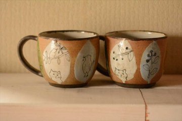 焼締マグ/ネコの画像