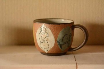 焼締マグ/ネコの画像