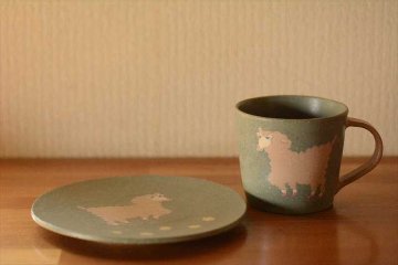 ヒツジ5寸皿の画像