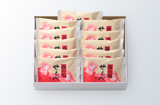 義の塩せんべい11枚箱入の画像