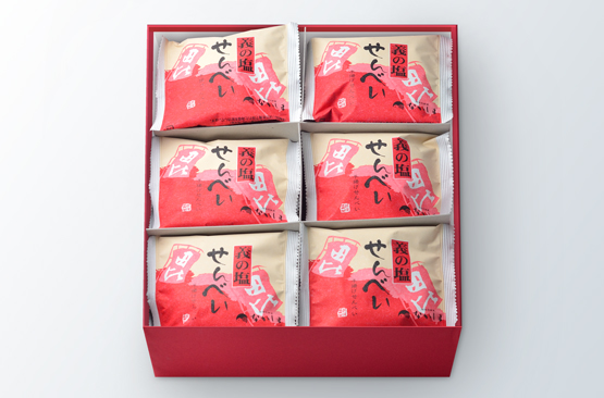 義の塩せんべい30枚箱入の画像