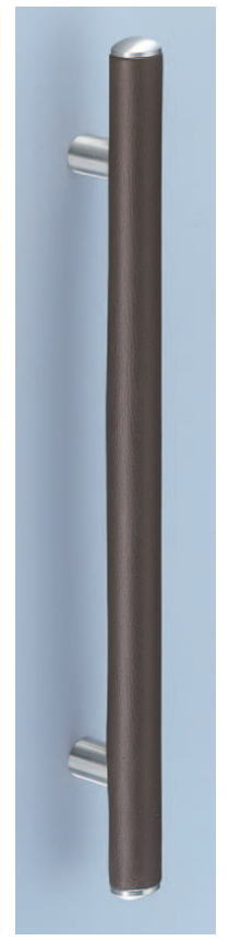 レザー丸棒取手（両面用）  φ38　全長600mm ステンレスと皮の取っ手 把手 ロングハンドル  ドア金具 引手 テンパー バーハンドル 取替え 出入口 DIY  No191 DH-092の画像
