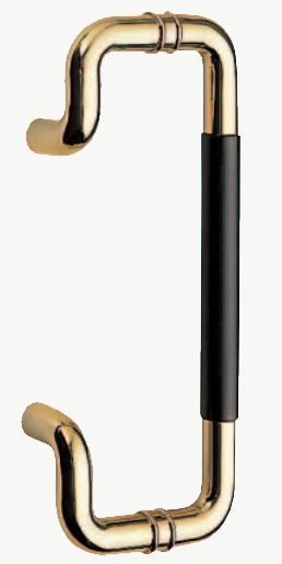 C形丸棒取手（両面用）ハンドル　真鍮+積層　標準扉厚：10～48mm　No.208 DH-107 把手の画像