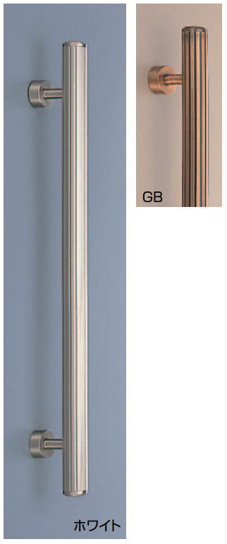 カロライン取手（両面用）　No.43　φ28　真鍮バーハンドル　標準扉厚：27～41mm DH-136の画像