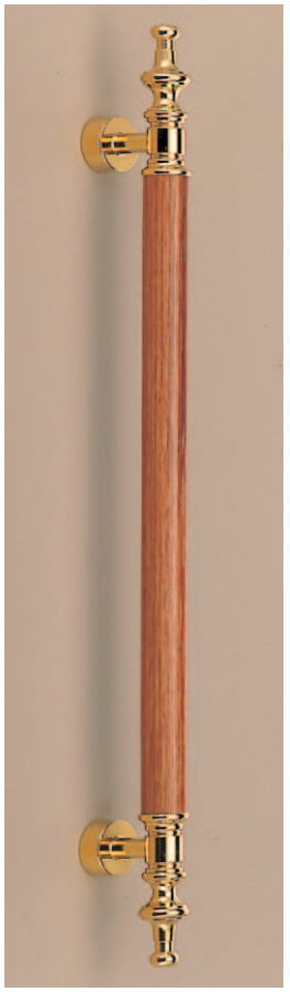 ウッドオリエント取手（両面用）φ25　アンティーク風真鍮バーハンドル　No.42　標準扉厚：27～41mm DH-135の画像