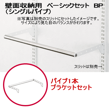 壁面収納　パイプセットの画像