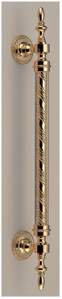ベルサイユ取手（両面用）アンティークハンドル　アクリル+真鍮（純金）No.317 全長600mm　標準扉厚：23～41mm DH-133の画像