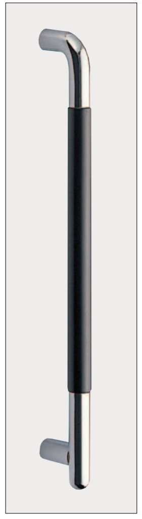 F形丸棒取手（両面用）真鍮+積層ハンドル　全長630mm No.205　標準扉厚：10〜48mm DH-104 の画像