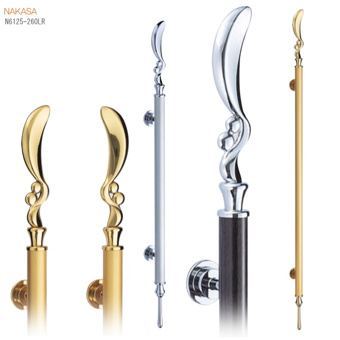 高級バーハンドル ロングサイズ アリエル取手（両面用） DH-246 （左右勝手あり・L・R）アンティーク風取っ手　店舗ドア・玄関に の画像