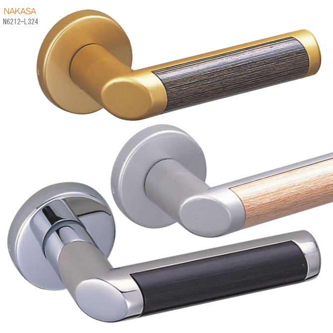 レバーハンドル　真鍮製　丸座　空錠・チューブラ空錠・表示錠・間仕切錠の画像