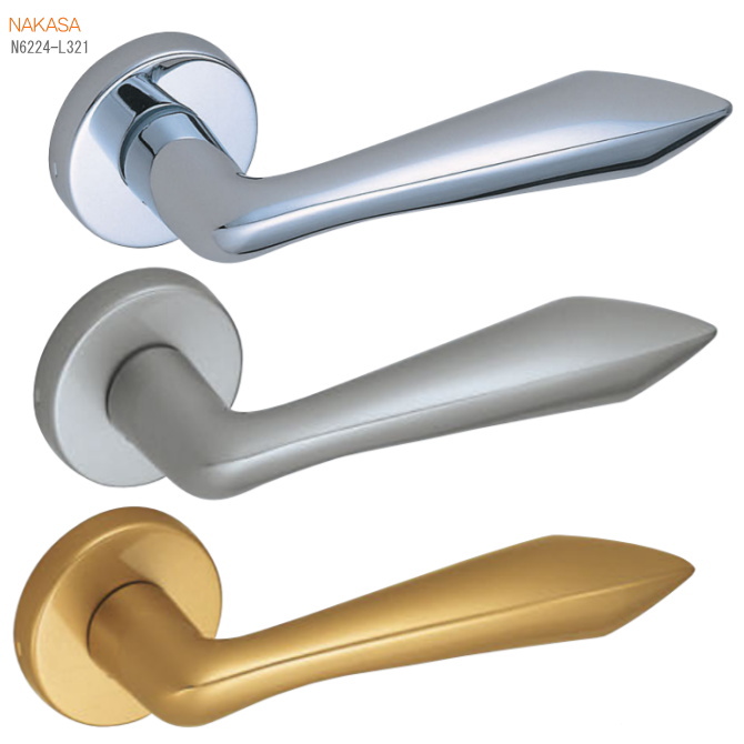 レバーハンドル 亜鉛合金製 丸座 空錠・表示錠・間仕切錠の画像